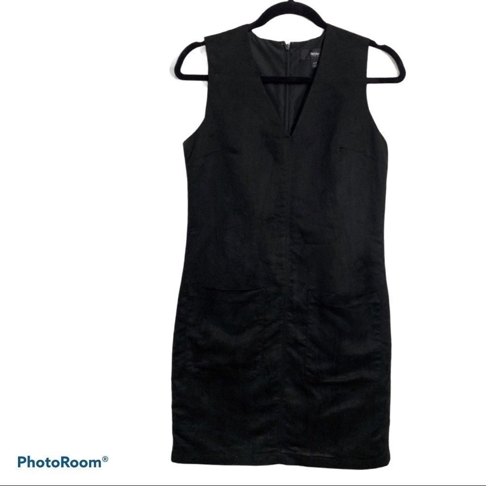 Mossimo Black Suede V Neck Dress w/ Pockets 2/$30